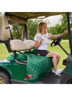 Green Waterproof Quilted Puffer Blanket