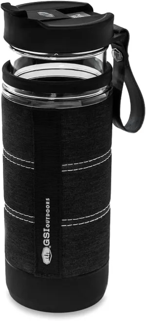 GSI Outdoors 79475 Commuter JavaPress Portable French Press Coffee Maker and Cup - Fresh Coffee or Loose Leaf Tea on the Go - 15 fl. oz, Black
