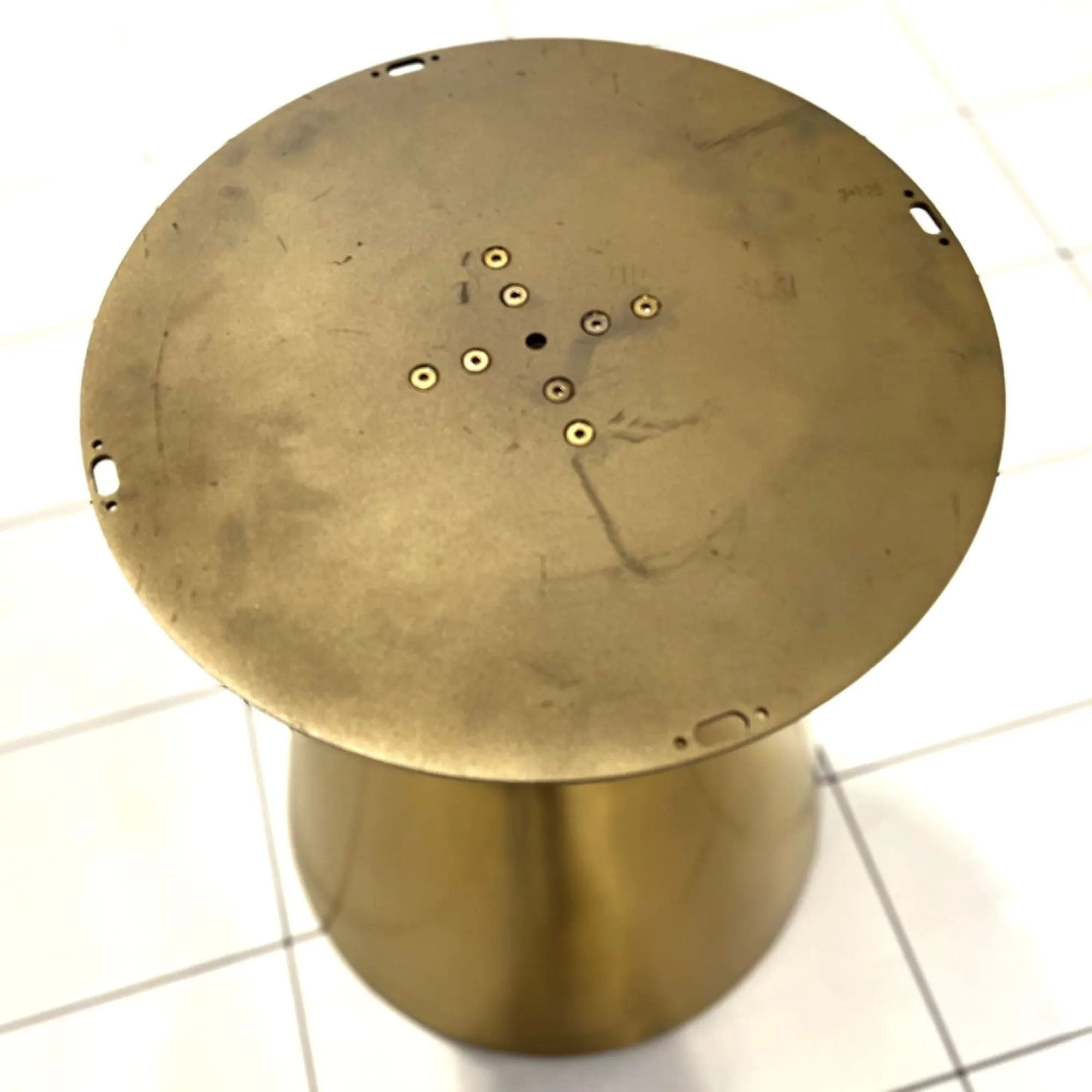 H28  x W22.5 Brass Color Round Dining Table Base