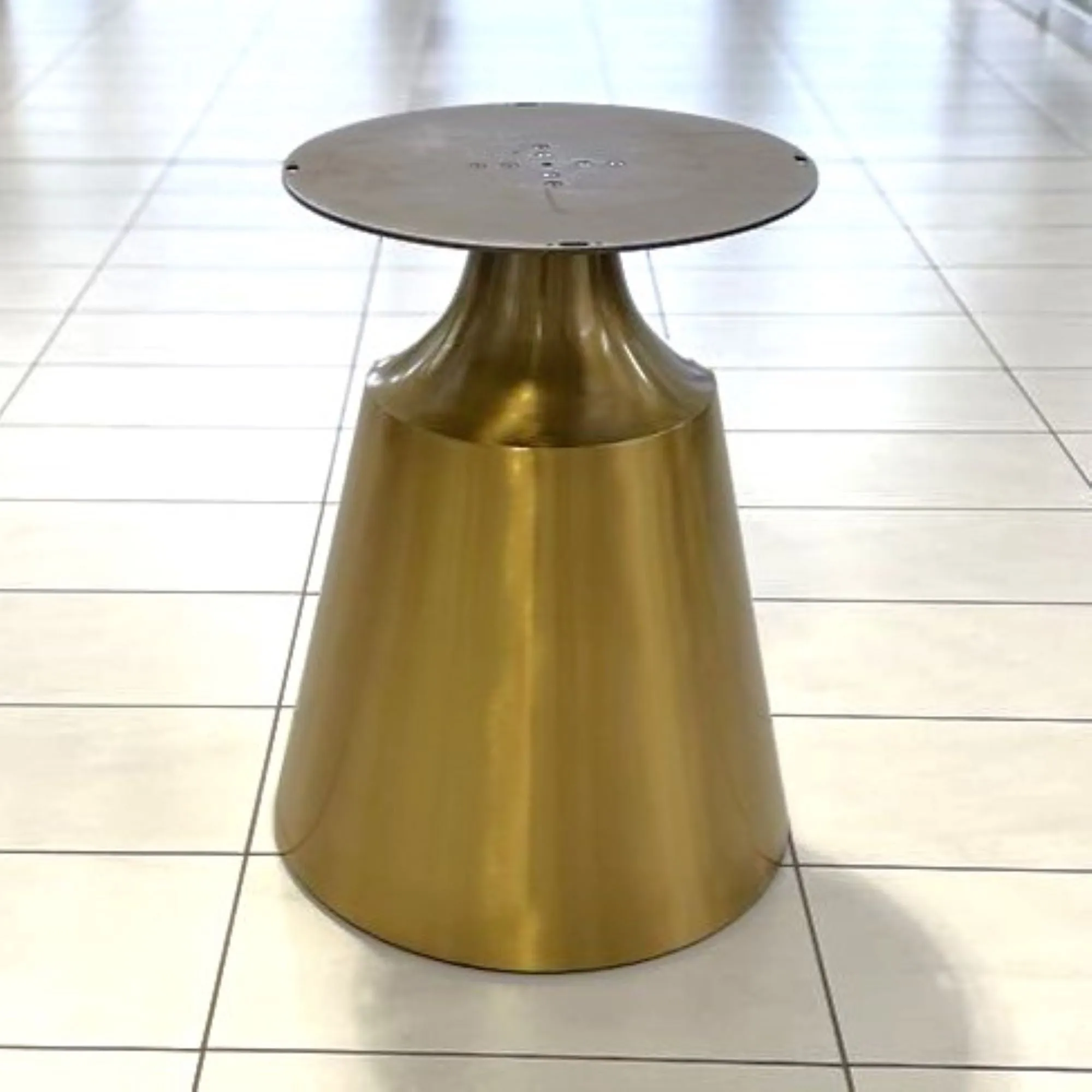 H28  x W22.5 Brass Color Round Dining Table Base