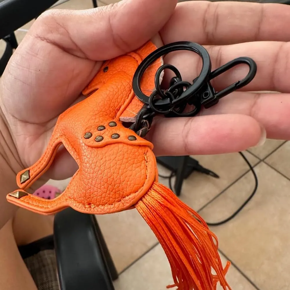 Handcrafted leather horse key chains, purse hanging accessories, cute styling bag accessories feminine charm