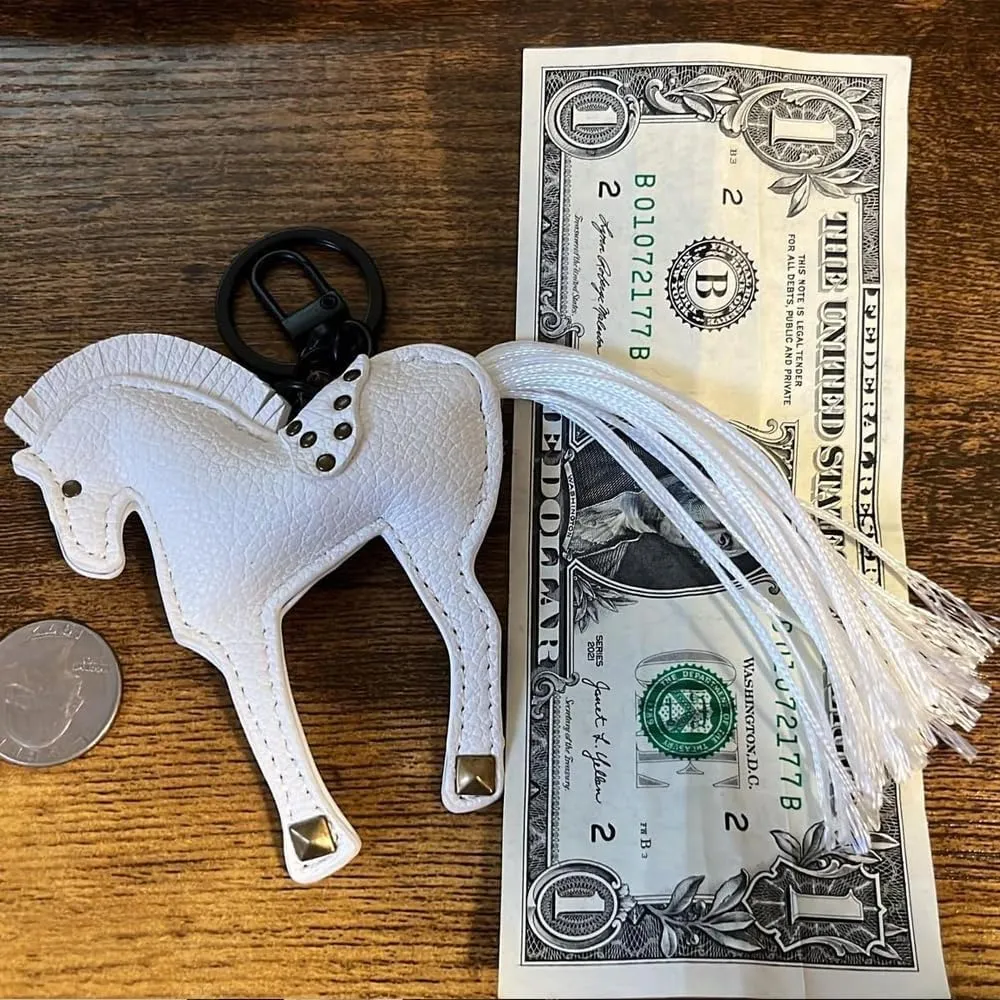 Handcrafted leather horse key chains, purse hanging accessories, cute styling bag accessories feminine charm