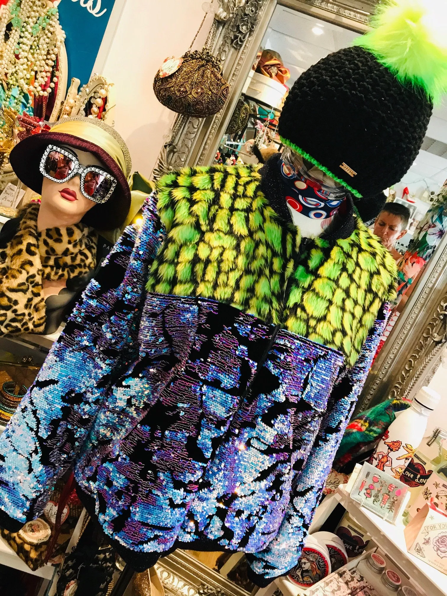 Handmade Statement Get Crooked Designer Bomber Jacket, Size M/L