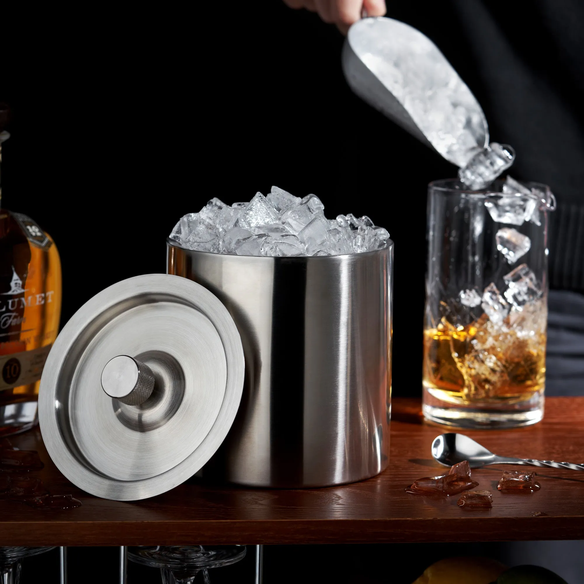 Harrison insulated ice bucket in stainless steel viski