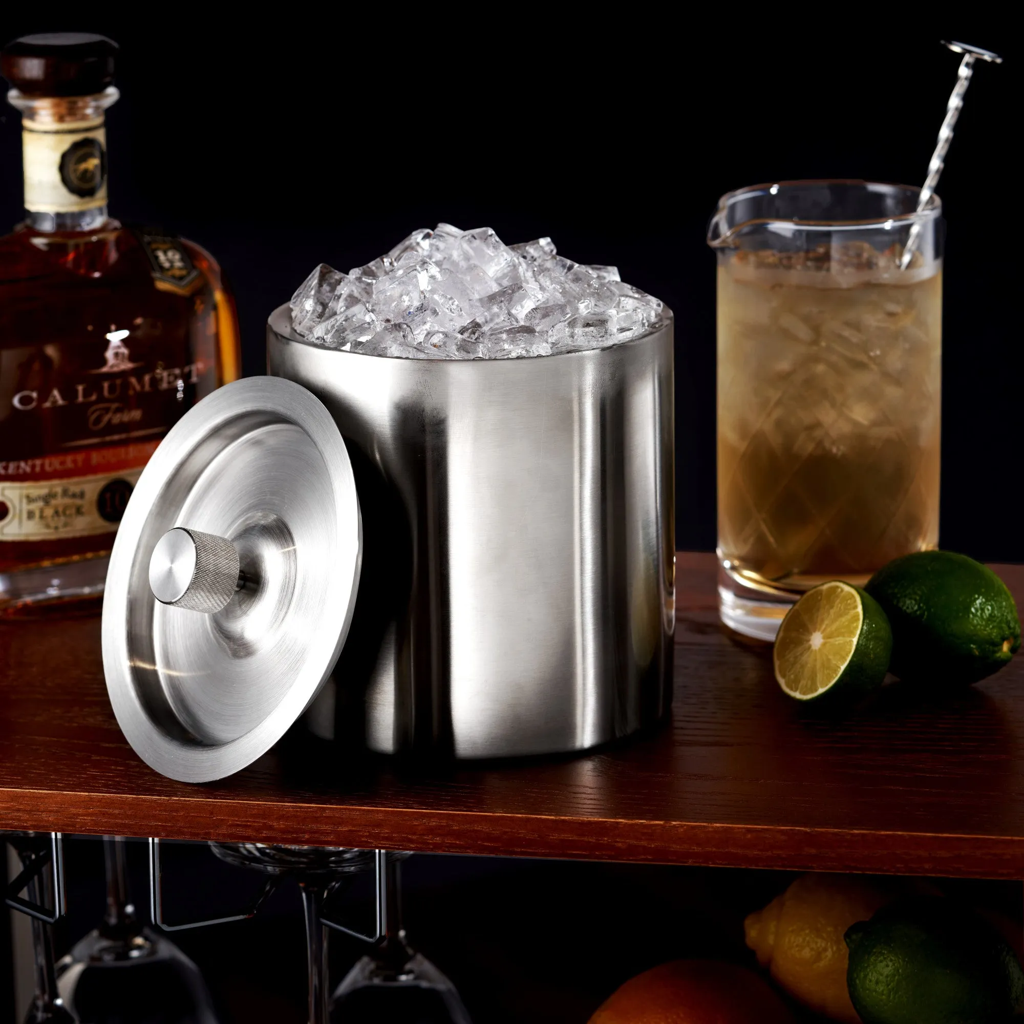 Harrison insulated ice bucket in stainless steel viski