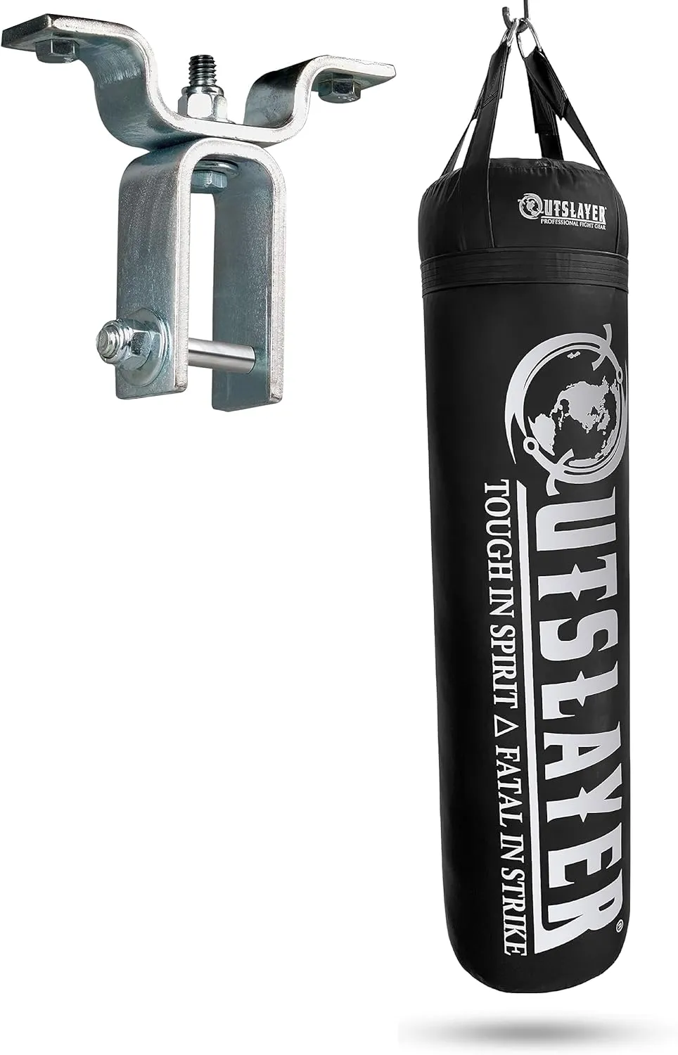Heavy Punching Bag Set w/Mounting Gear: 80-150lb, 14-18 Inch Wide, 44 Inch to 6ft Tall | Filled/Unfilled | Boxing/MMA | Superior USA Craftsmanship