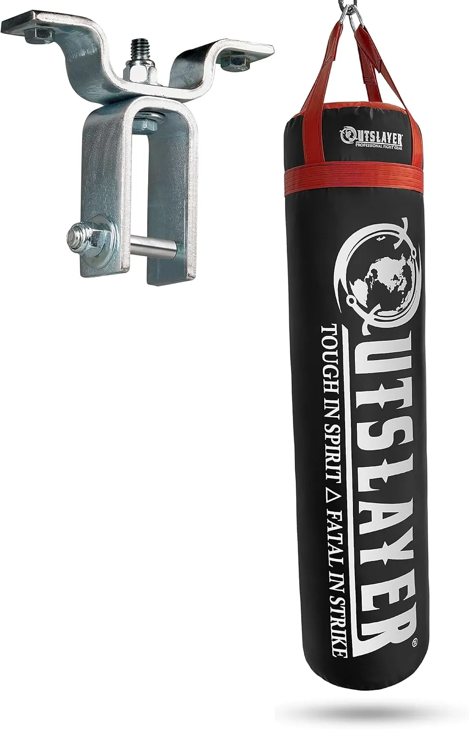 Heavy Punching Bag Set w/Mounting Gear: 80-150lb, 14-18 Inch Wide, 44 Inch to 6ft Tall | Filled/Unfilled | Boxing/MMA | Superior USA Craftsmanship