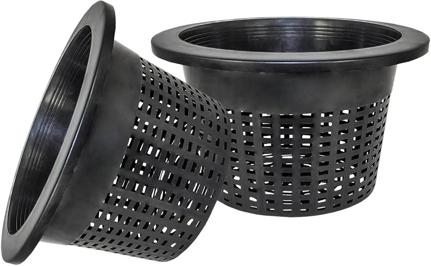 HG10MESHPOT 10-Inch Wide Lip Bucket Basket, Bag of 2 Bucket Basket Lid, Round Mesh Pot,5 Gallon Bucket Lids for DWC, Net Pots for Hydroponics