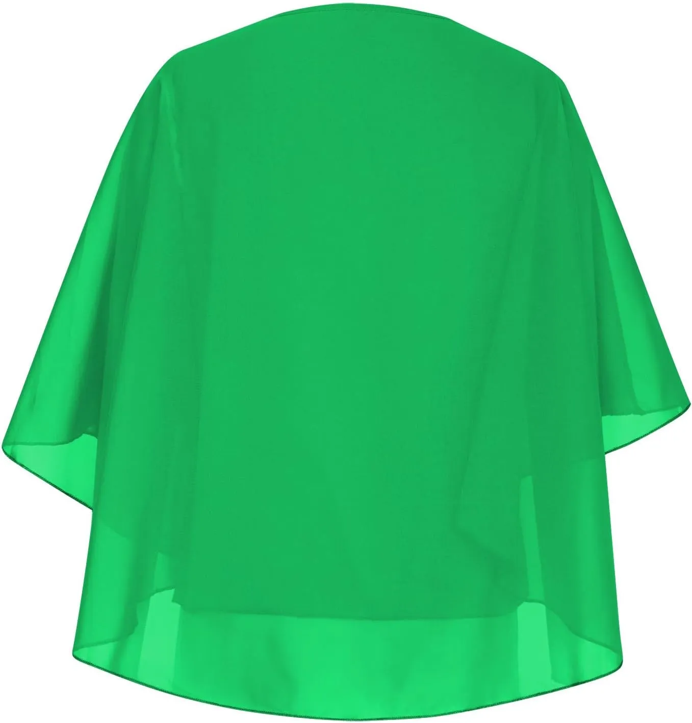 HGps8w Cape Shawls Top for Women Summer Lightweight Flowy Shirts Double-Layered Dressy Chiffon Poncho Blouse