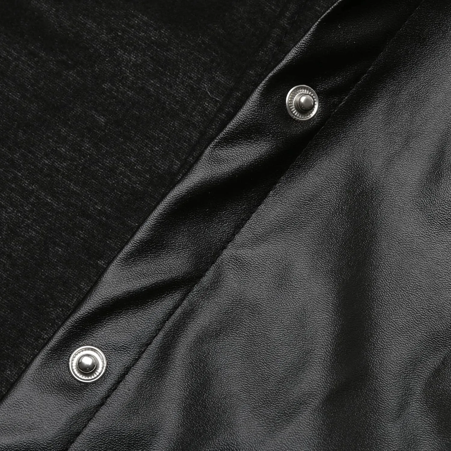 HGps8w Womens Sexy PU Faux Leather Button Down Shirts Slim Fitted Long Sleeve V Neck Blouses Tops with Pocket