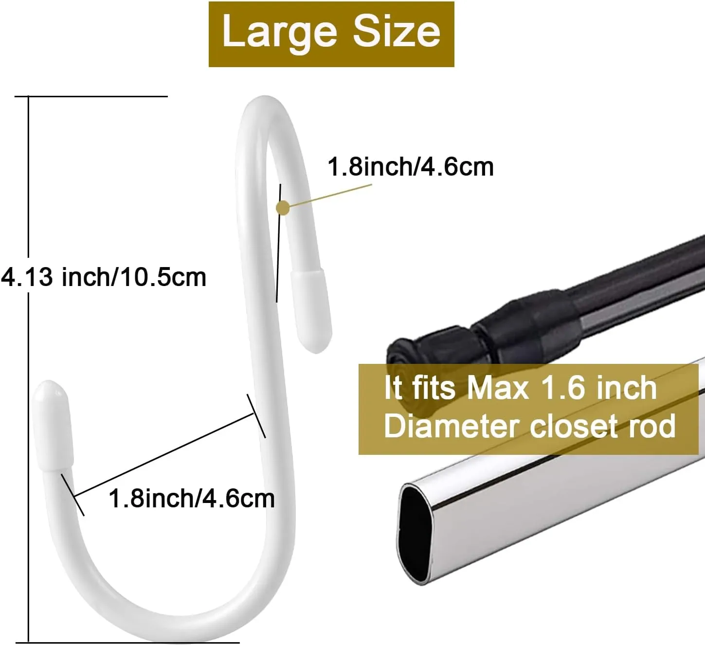 HiGift 16 Pack Bag Hooks for Closet, Unique Twist Design White Vinyl Coated Purse Hanger Organizer Hooks, Large Closet Hooks Purse Organizer Holder for Hanging Purses,Handbag,Belt,Hat,Backpack,Jeans