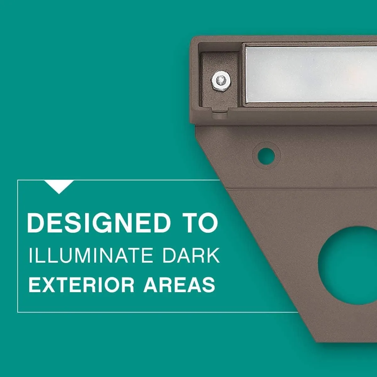 Hinkley Nuvi Small Deck Sconce - Vinyl Alloy, Composite Polycarbonate Lens, Integrated LED, Horizontal Illumination - Bronze Finish