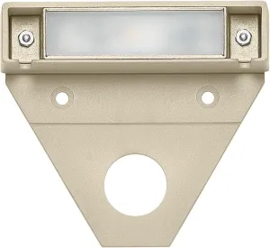 Hinkley Nuvi Small Deck Sconce - Vinyl Alloy, Composite Polycarbonate Lens, Integrated LED, Horizontal Illumination - Sandstone Finish
