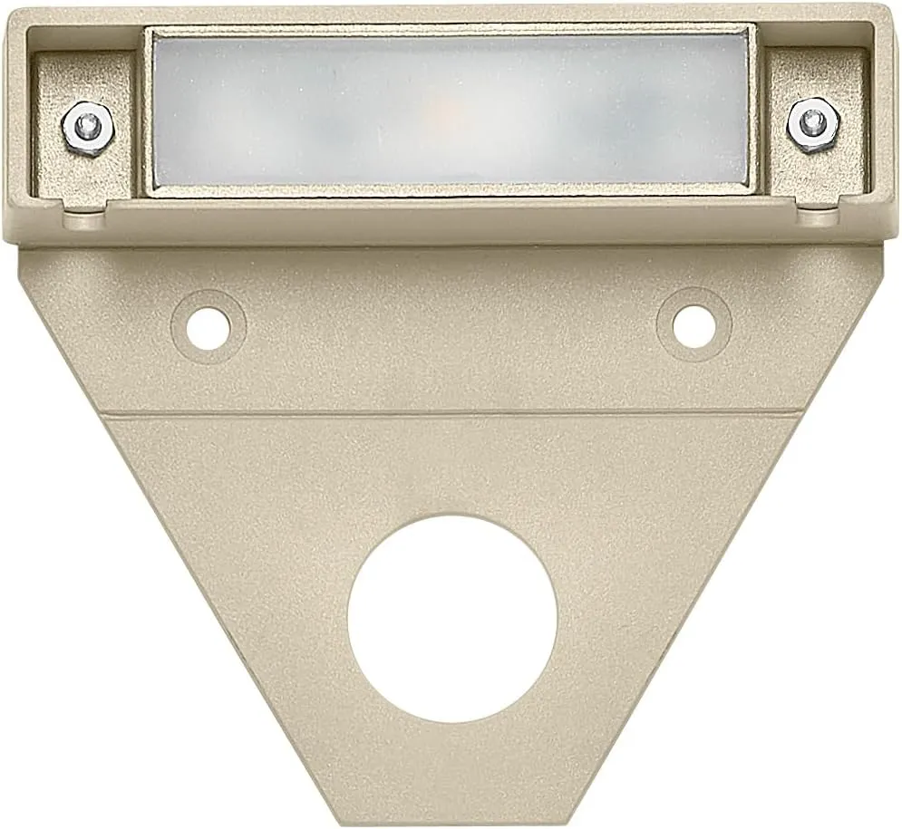 Hinkley Nuvi Small Deck Sconce - Vinyl Alloy, Composite Polycarbonate Lens, Integrated LED, Horizontal Illumination - Sandstone Finish