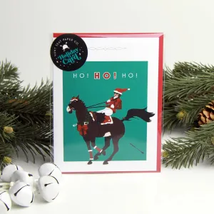 HO HO HO Horsey Christmas Card