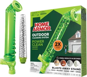 Home Armor Power Clean Wand, Outdoor Cleaning System, Multi purpose Outdoor Cleaner, Blasts Away Stains from Mold, Mildew, Algae, Dirt and Grime, Ideal as Wood Cleaner