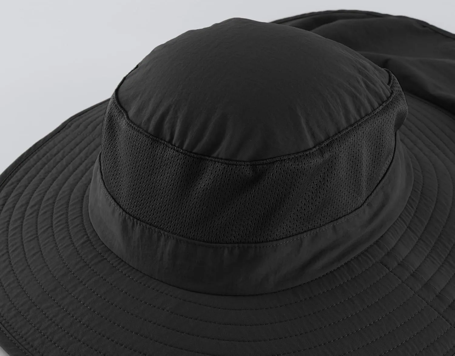Home Prefer Outdoor UPF50  Mesh Sun Hat Wide Brim Fishing Hat with Neck Flap Sun Hat for Men Women