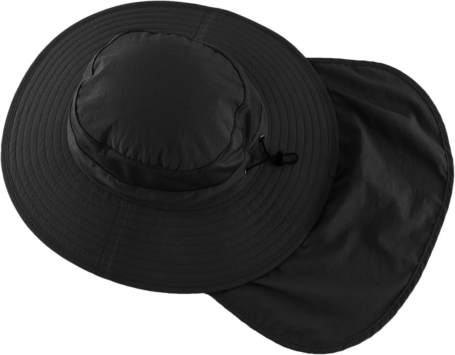 Home Prefer Outdoor UPF50  Mesh Sun Hat Wide Brim Fishing Hat with Neck Flap Sun Hat for Men Women