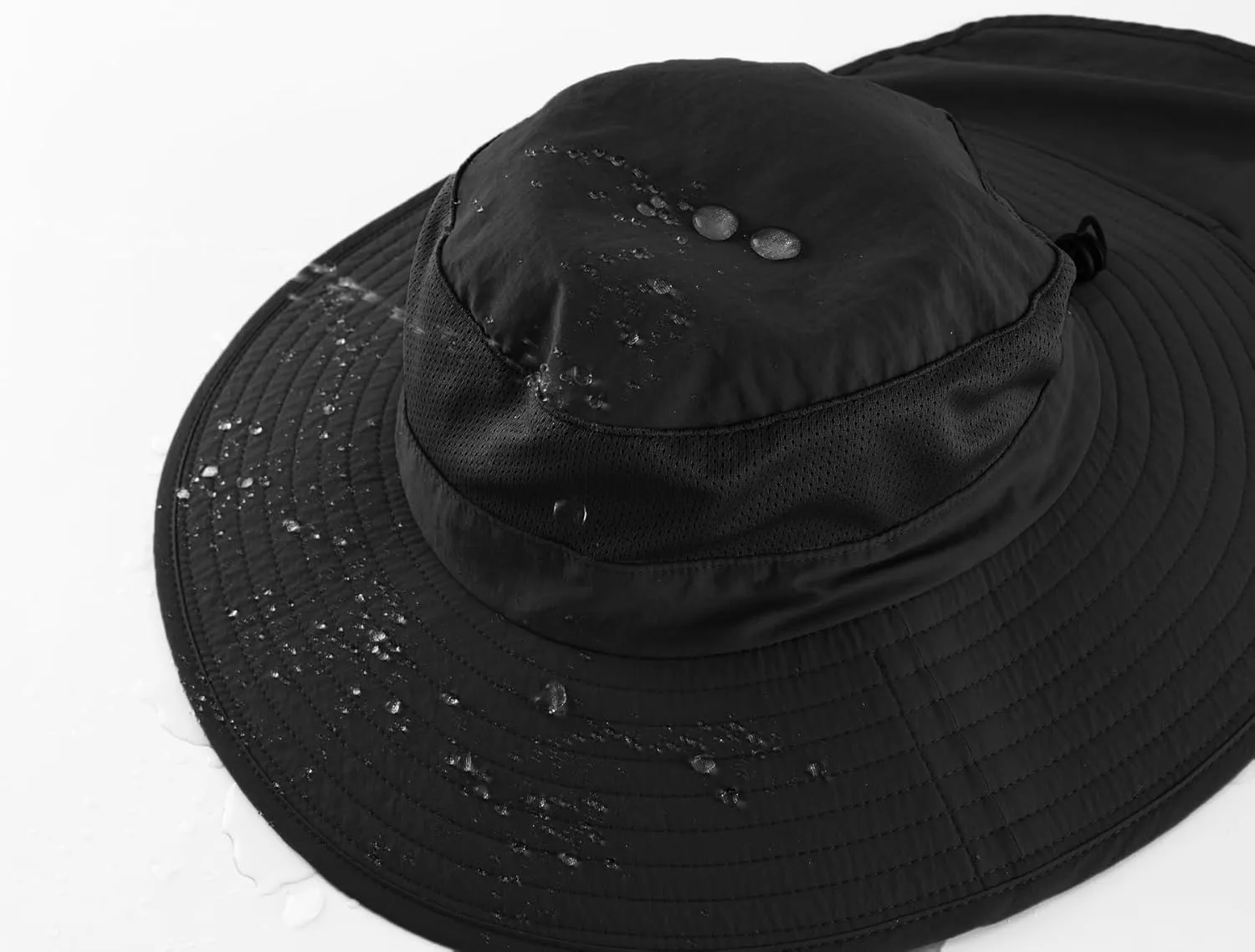 Home Prefer Outdoor UPF50  Mesh Sun Hat Wide Brim Fishing Hat with Neck Flap Sun Hat for Men Women
