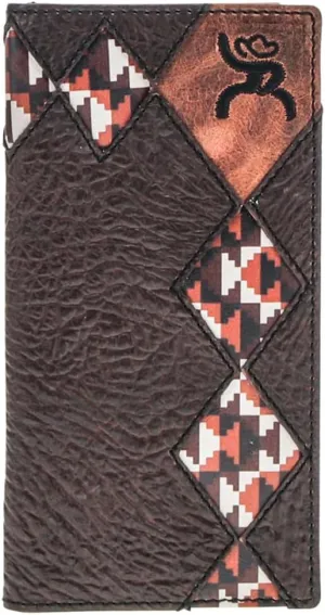 HOOEY Tahonta Rodeo Wallet (Brown/Tan/Diamond Patchwork)