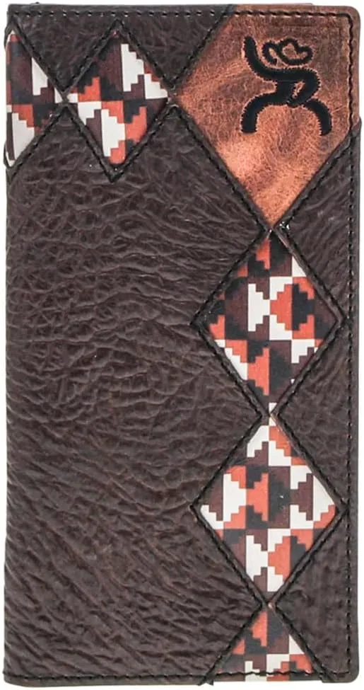 HOOEY Tahonta Rodeo Wallet (Brown/Tan/Diamond Patchwork)