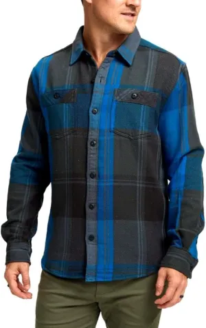 Howler Bros Men's Rodanthe Blanket Flannel, Killian Plaid/Blue Streak