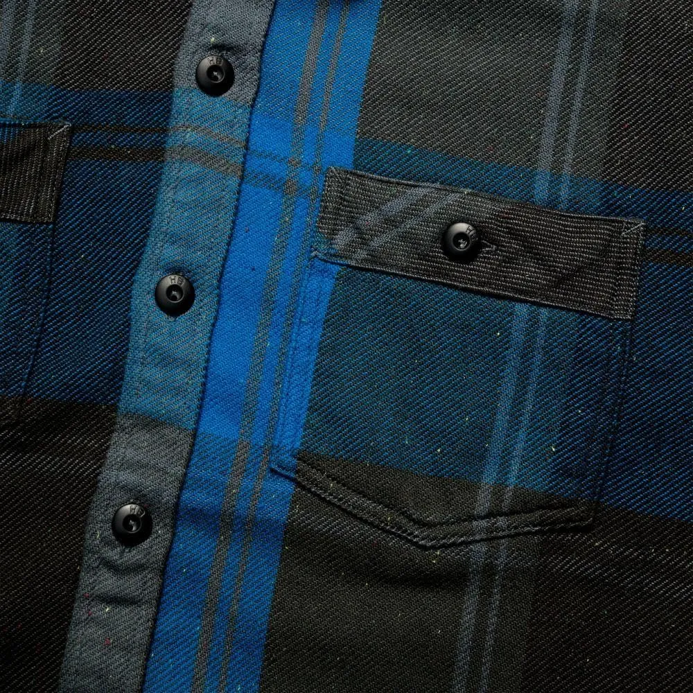 Howler Bros Men's Rodanthe Blanket Flannel, Killian Plaid/Blue Streak