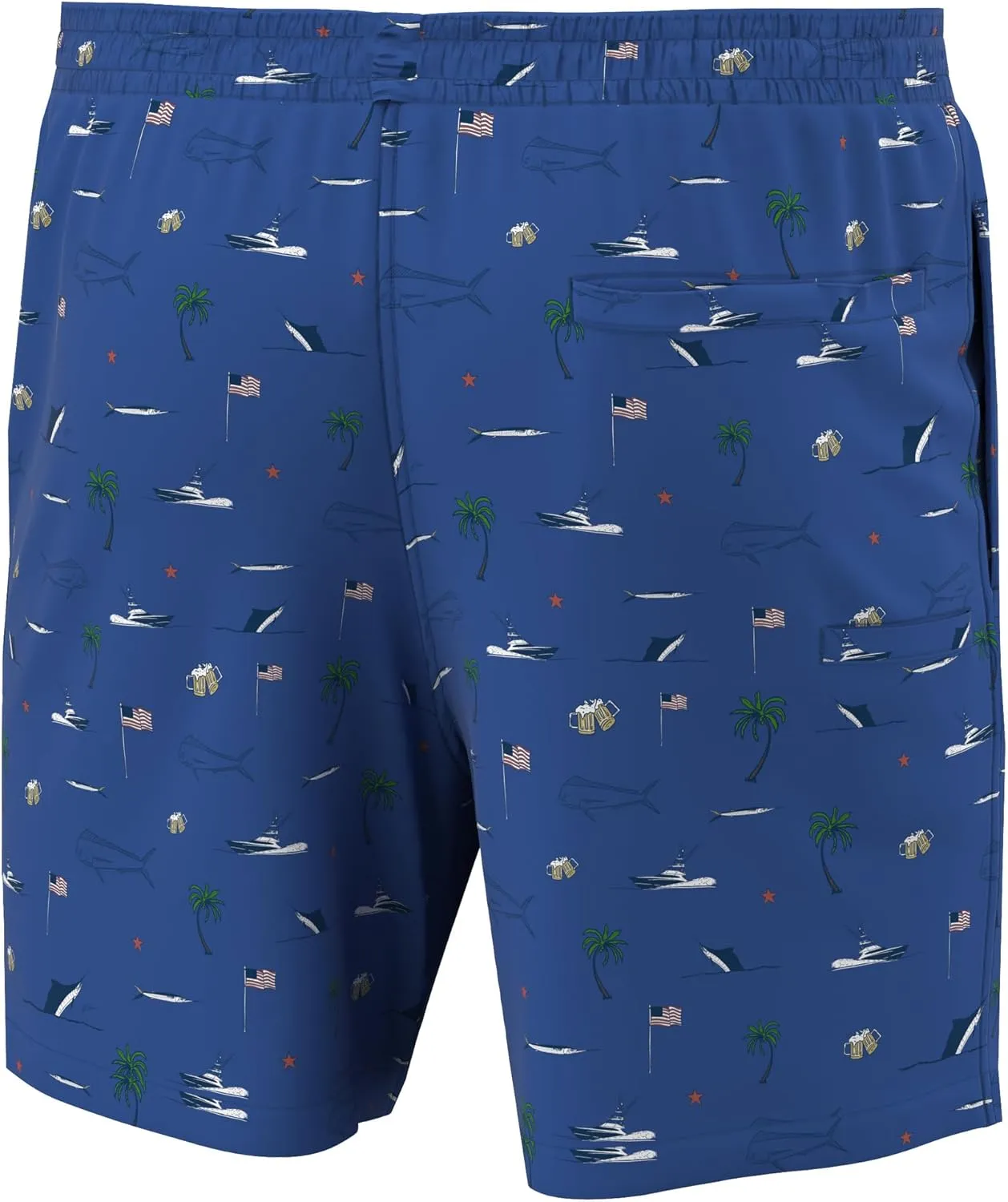 HUK Men's Kc Scott Patterned Volley Shorts, Performance Fishing Boardshorts