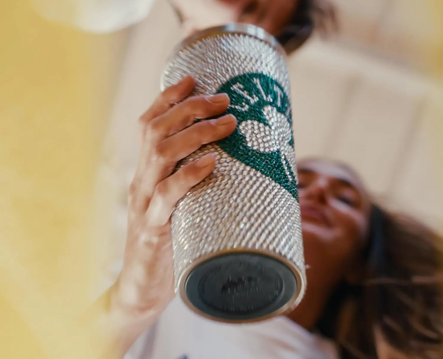 Hydrapeak x NBA Officially Licensed Los Angeles Lakers 25 oz Rhinestone Bling Tumbler with Straw Lid, Glitter Leakproof Stainless Steel Water Bottle