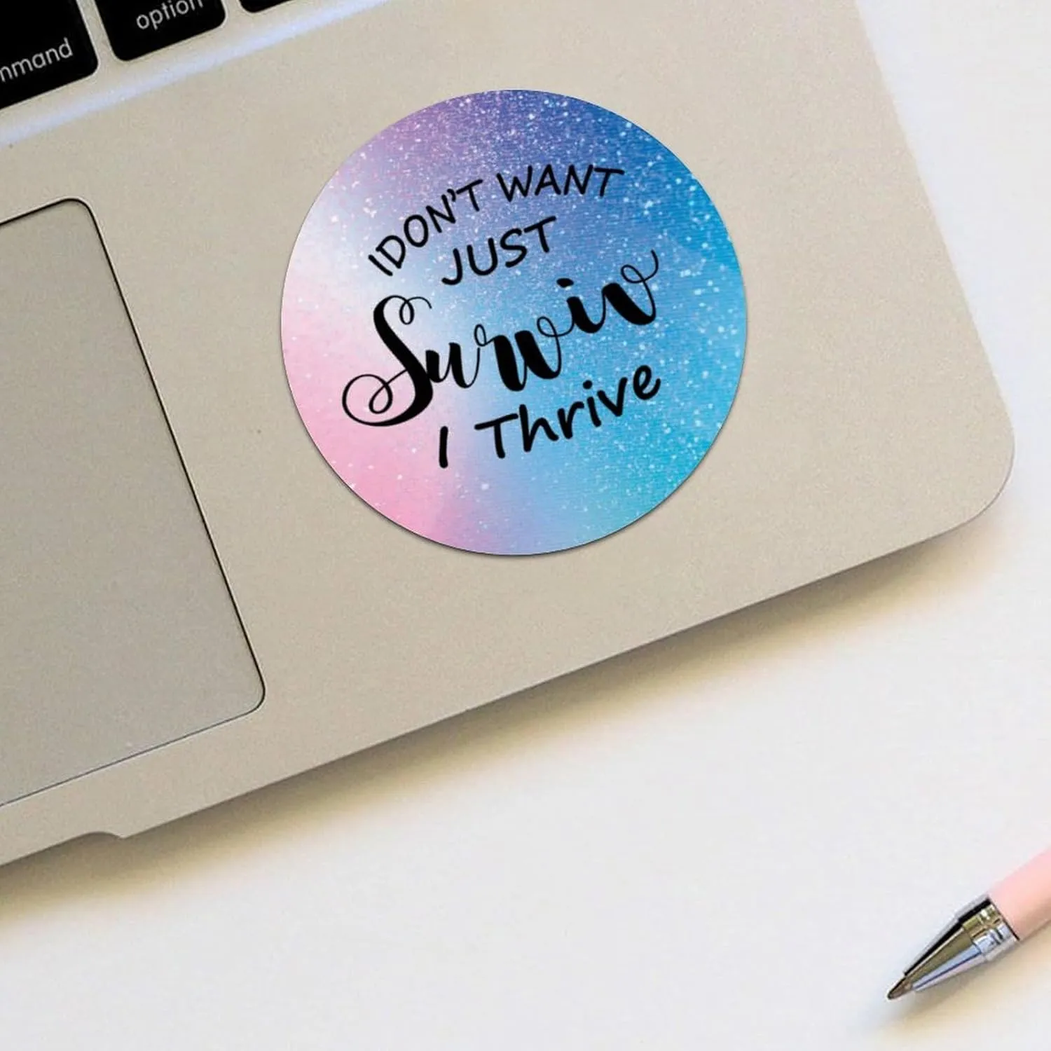 I Dont Just SurviveI Thrive Novelty Labels Stickers,Quote Sticker for Laptop Envelope Seals Jar Water Bottles Goodie Bags Decoration Wedding Xmas Holiday Party Favors Gifts 3"