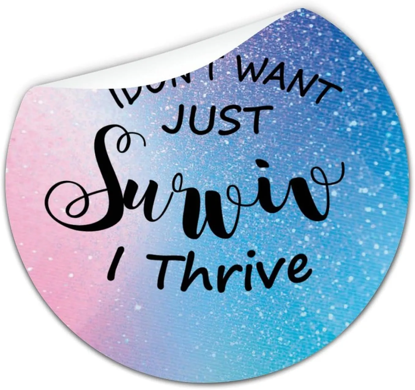 I Dont Just SurviveI Thrive Novelty Labels Stickers,Quote Sticker for Laptop Envelope Seals Jar Water Bottles Goodie Bags Decoration Wedding Xmas Holiday Party Favors Gifts 3"