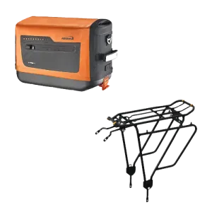Ibera PakRak Waterproof Trunk Bag and MIK Carrier Rack| IB-BA22-RA4 (Orange)