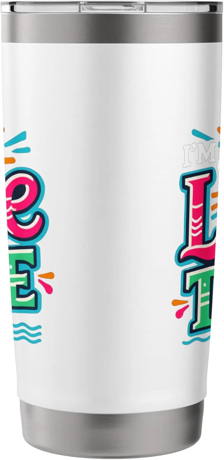I'm On Lake Time Summer Boating Fishing Kayaking Stainless Steel Insulated Tumbler