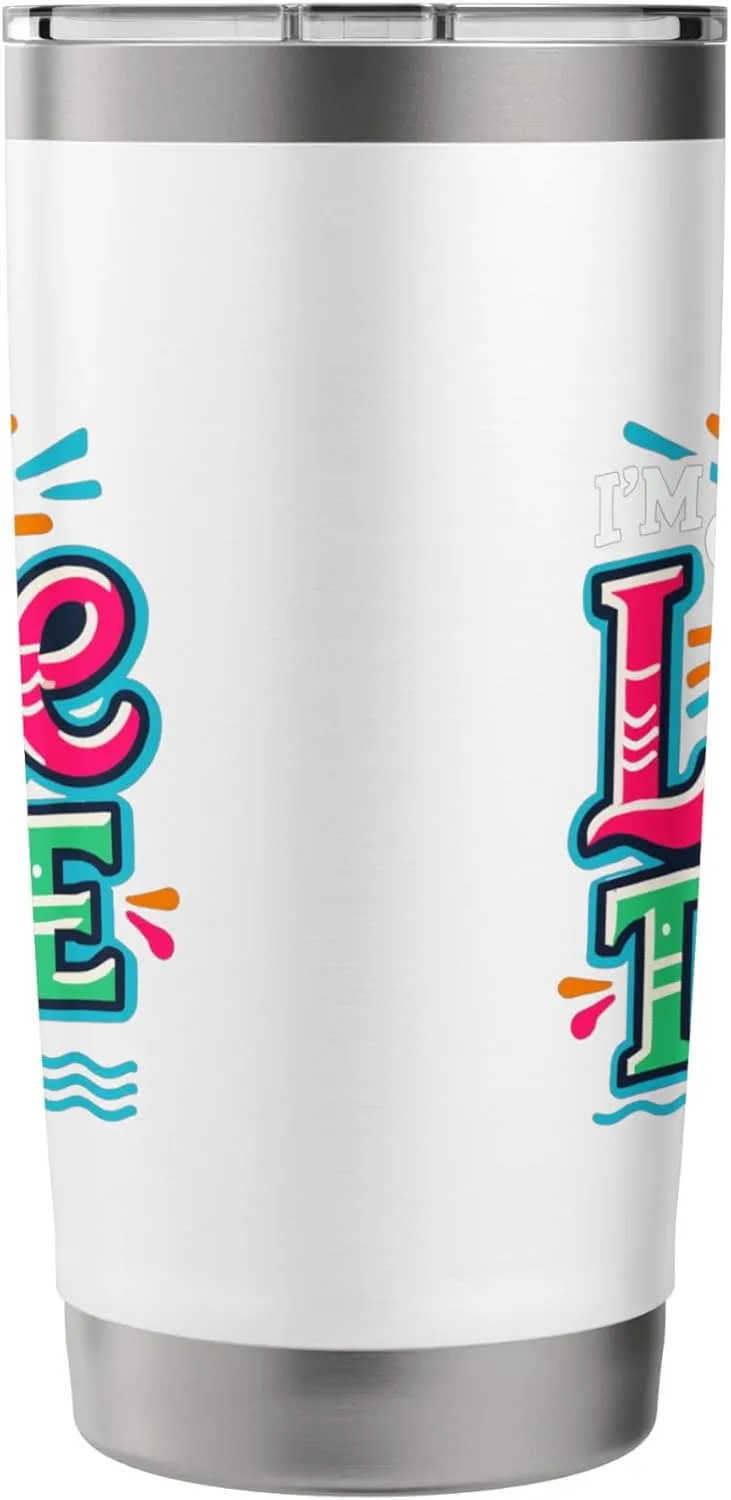 I'm On Lake Time Summer Boating Fishing Kayaking Stainless Steel Insulated Tumbler