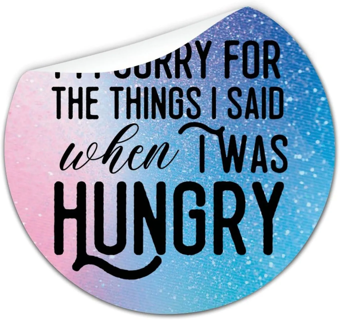 I'm Sorry for The Things I Said When I was Hungry Labels Stickers,Quote Sticker for Laptop Envelope Seals Jar Water Bottles Goodie Bags Decoration Wedding Xmas Holiday Party Favors Gifts 1.5"