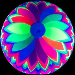 Inflatable 6in Rainbow Geometric Balls for Party Favors, Birthday Prizes, Gifts