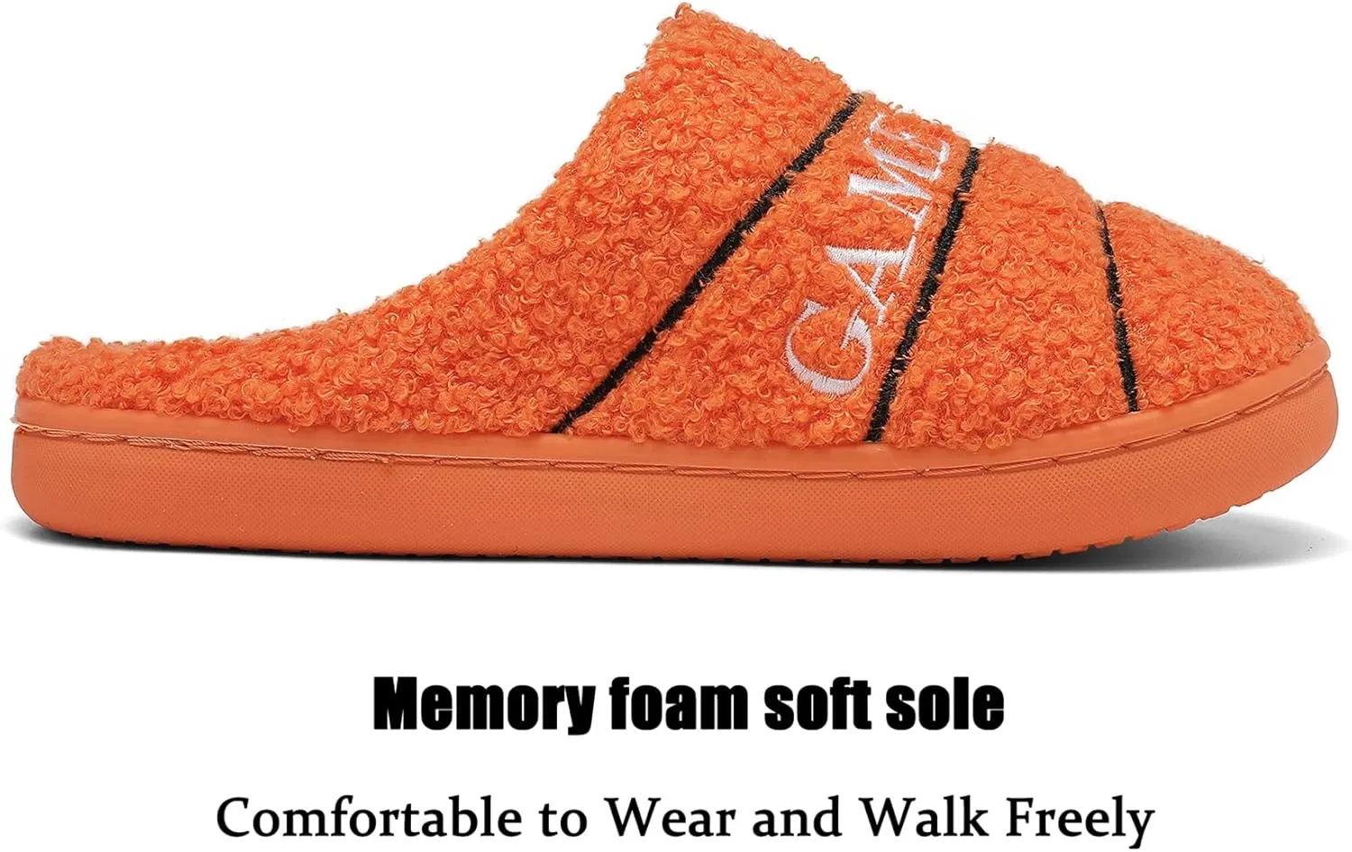 INMINPIN Kids Girls Boys Ball Sports Slippers Soft Curly House Shoes Memory Foam Non-Slip Indoor Outdoor Slippers for Sports Fan