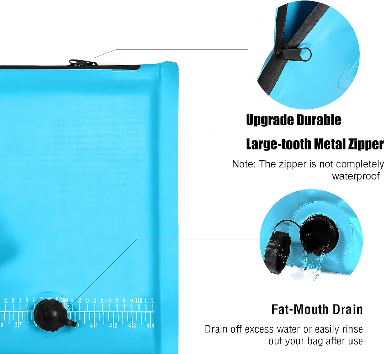 Insulated Fish Bag Cooler for Fishing 40x17 47x17Inches,Kill Bag with Drain Valve