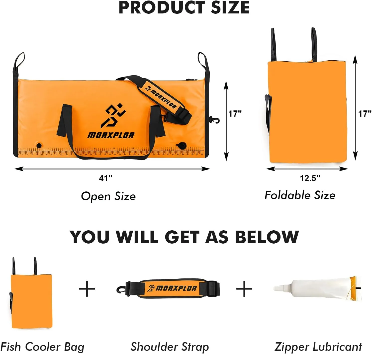 Insulated Fish Cooler Bag for Fishing 41x17 47x17In 50x20In 60x24 72x30 Inch,Large Insulated Fish Kill Bag,Fishing Catch Bag Cooler with Common Smooth Water-Resistant Zipper