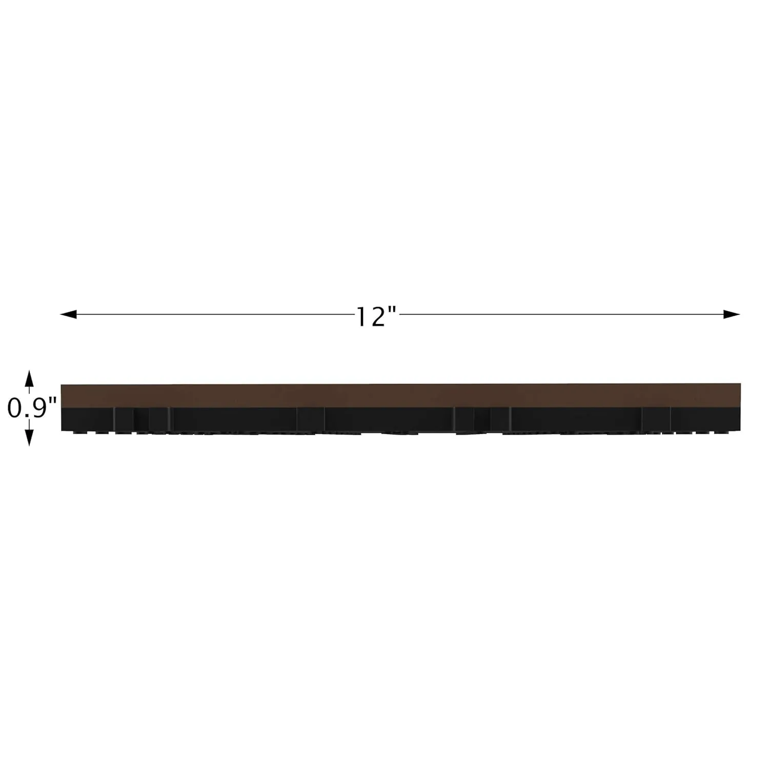 Interlocking Deck Tiles - 6-Pack Wood Plastic Composite Patio Tiles - Outdoor Flooring for Balcony, Porch, and Garage by Pure Garden (Brown)