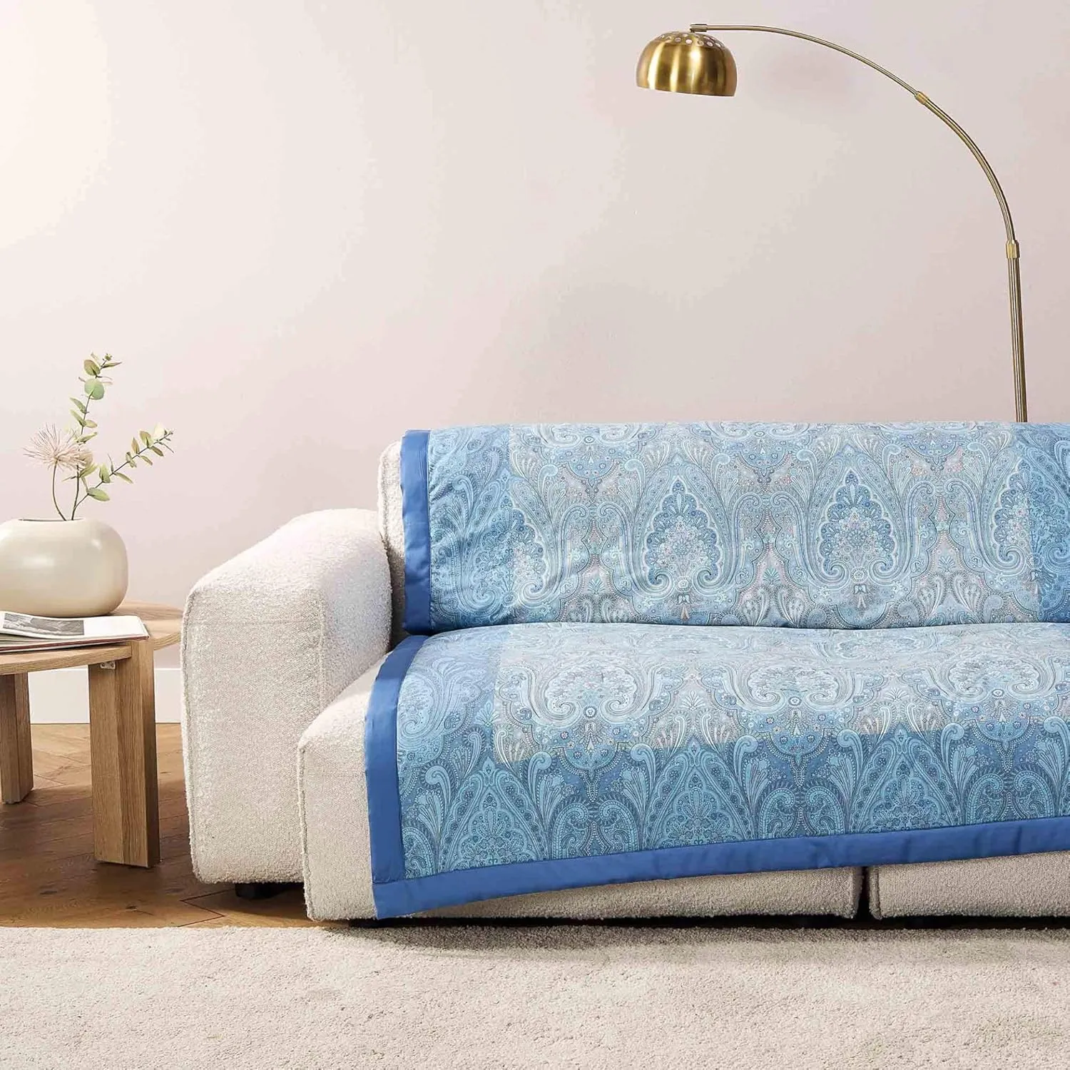 ISOVABELLA 9330113 Plaid 100% Cotton Azzurro C1 135 x 190 cm