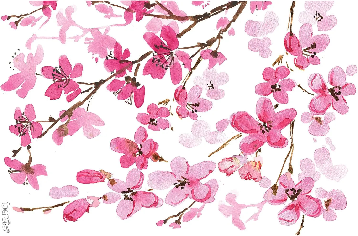 Japanese Cherry Blossom 16 oz Tumbler with Lid