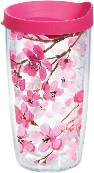 Japanese Cherry Blossom 16 oz Tumbler with Lid