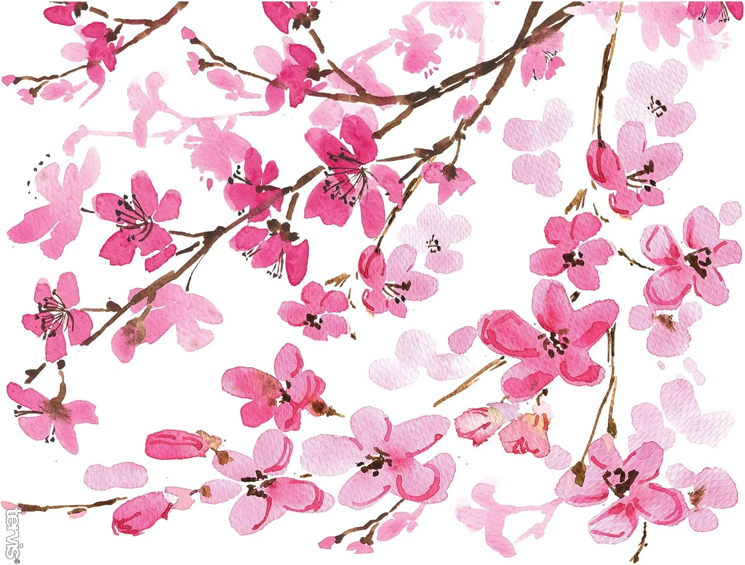 Japanese Cherry Blossom 24 oz Tumbler with Lid