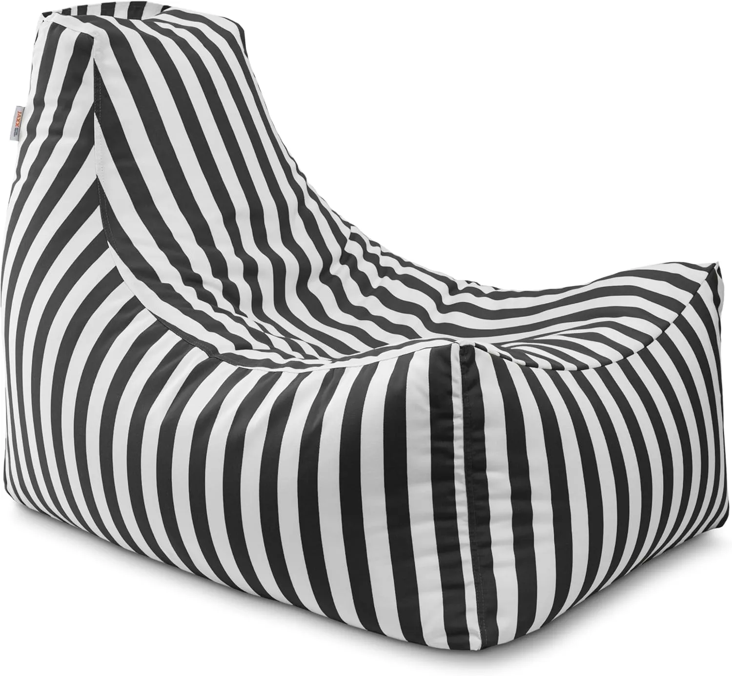 Jaxx Juniper Outdoor Bean Bag Patio Chair & Poolside Lounge, Black & White Striped