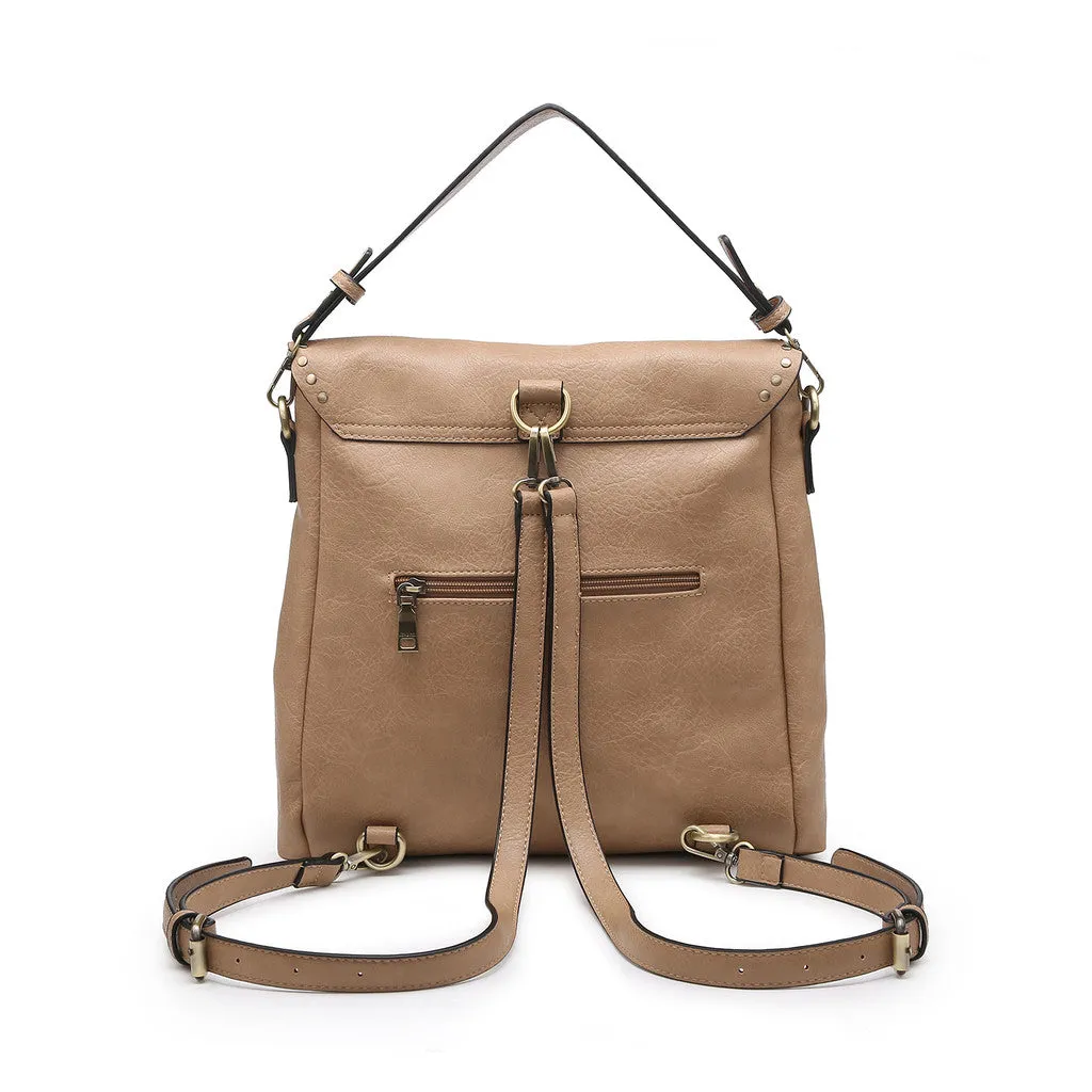 Jen&Co® Indigo Convertible Backpack w/ Stud Details