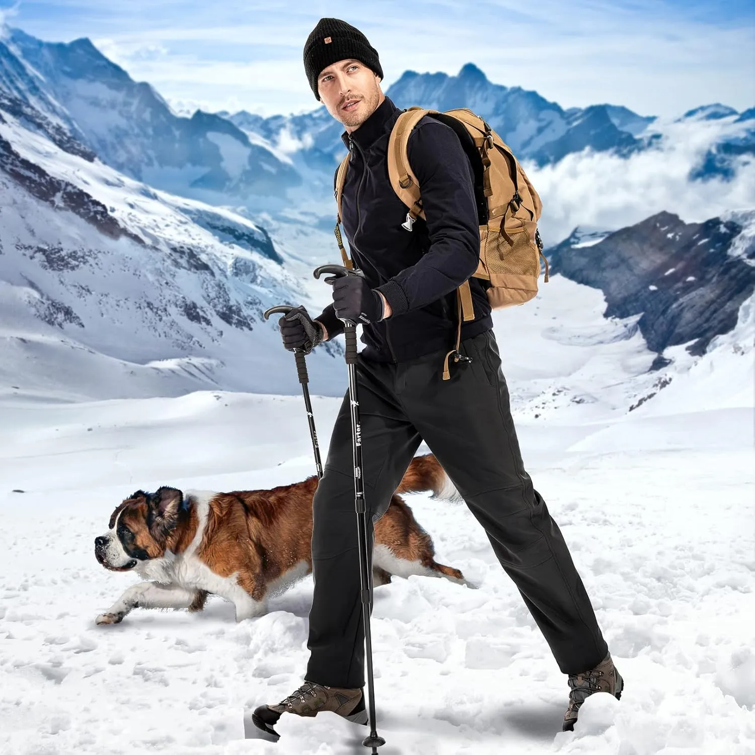 Jessie Kidden Mens Waterproof Hiking Pants Outdoor Snow Ski Fishing Fleece Lined Insulated Winter Pants
