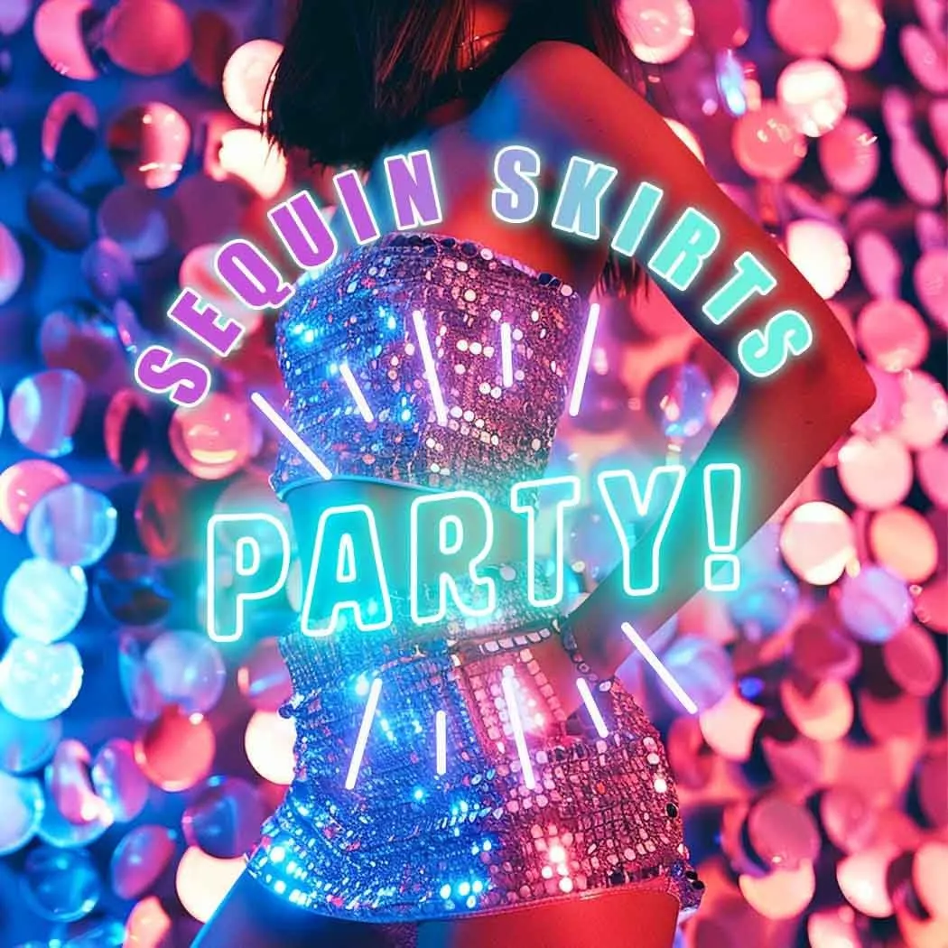 JEWEKY Sequin Bodycon Mini Skirt Sparkly Clubwear Dance Skirts for Women
