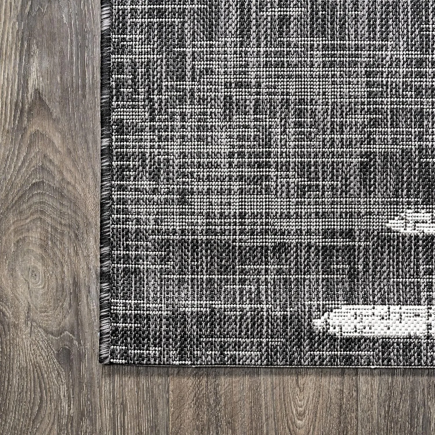 JONATHAN Y SMB124E-28 Zolak Berber Stripe Geometric Indoor Outdoor Runner Rug Bohemian Contemporary Easy-Cleaning Bedroom Kitchen Backyard Patio Non Shedding, 2 X 8, Black/Ivory