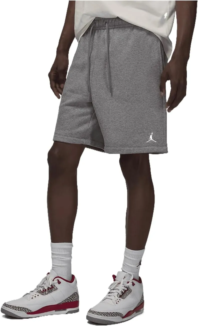 Jordan Brooklyn Fleece Men's Shorts (Shown: Carbon Heather/White, FV7285-091) Size 3X-Large